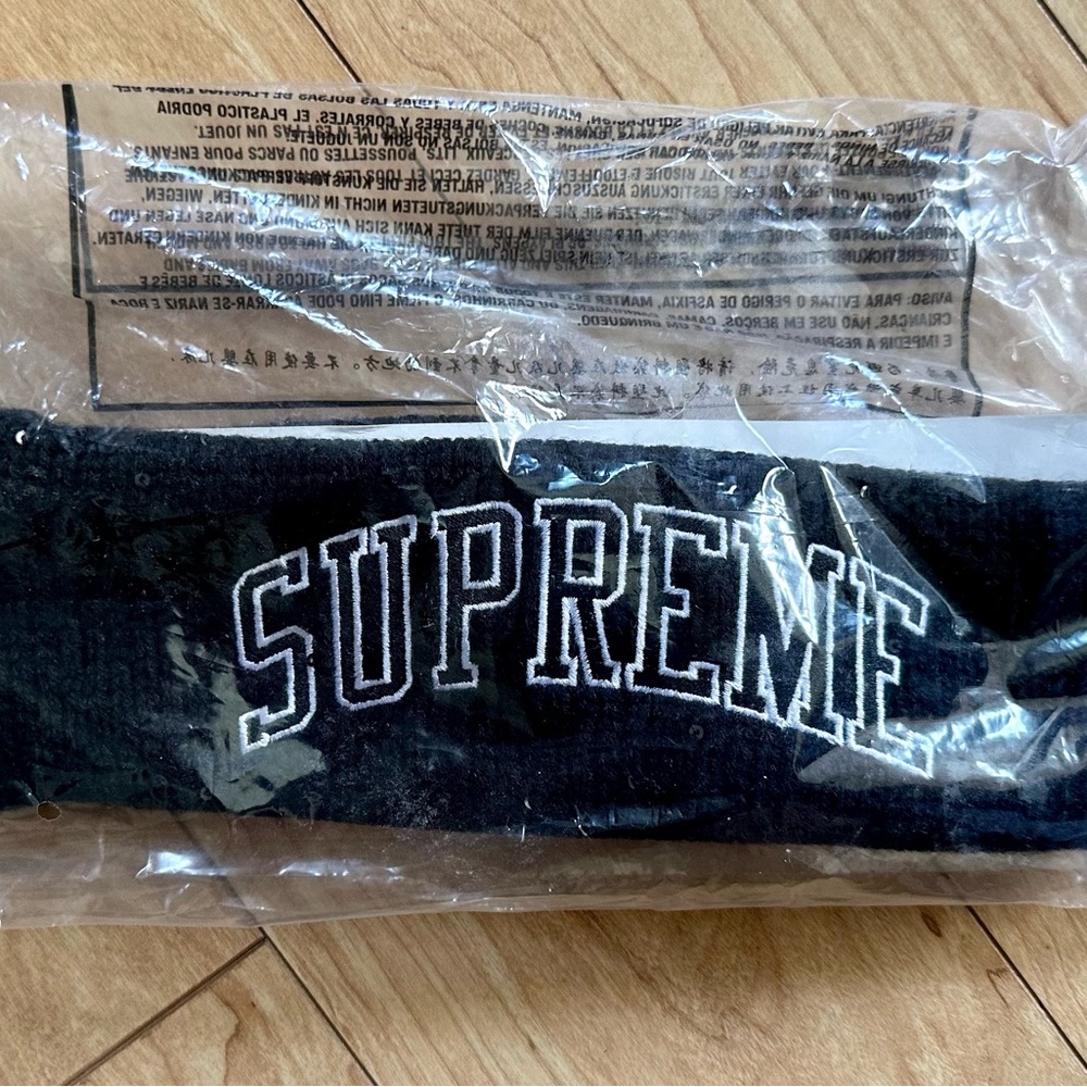 Supreme New Era Sequin Arc Logo Headband BLACK - New in original package
